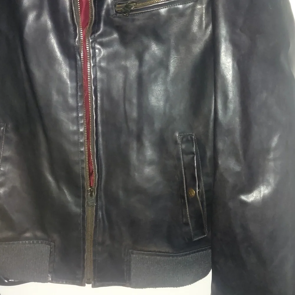 Vintage Levi’s Feaux Leather Zip Up Biker/Motorcycle Style Jacket